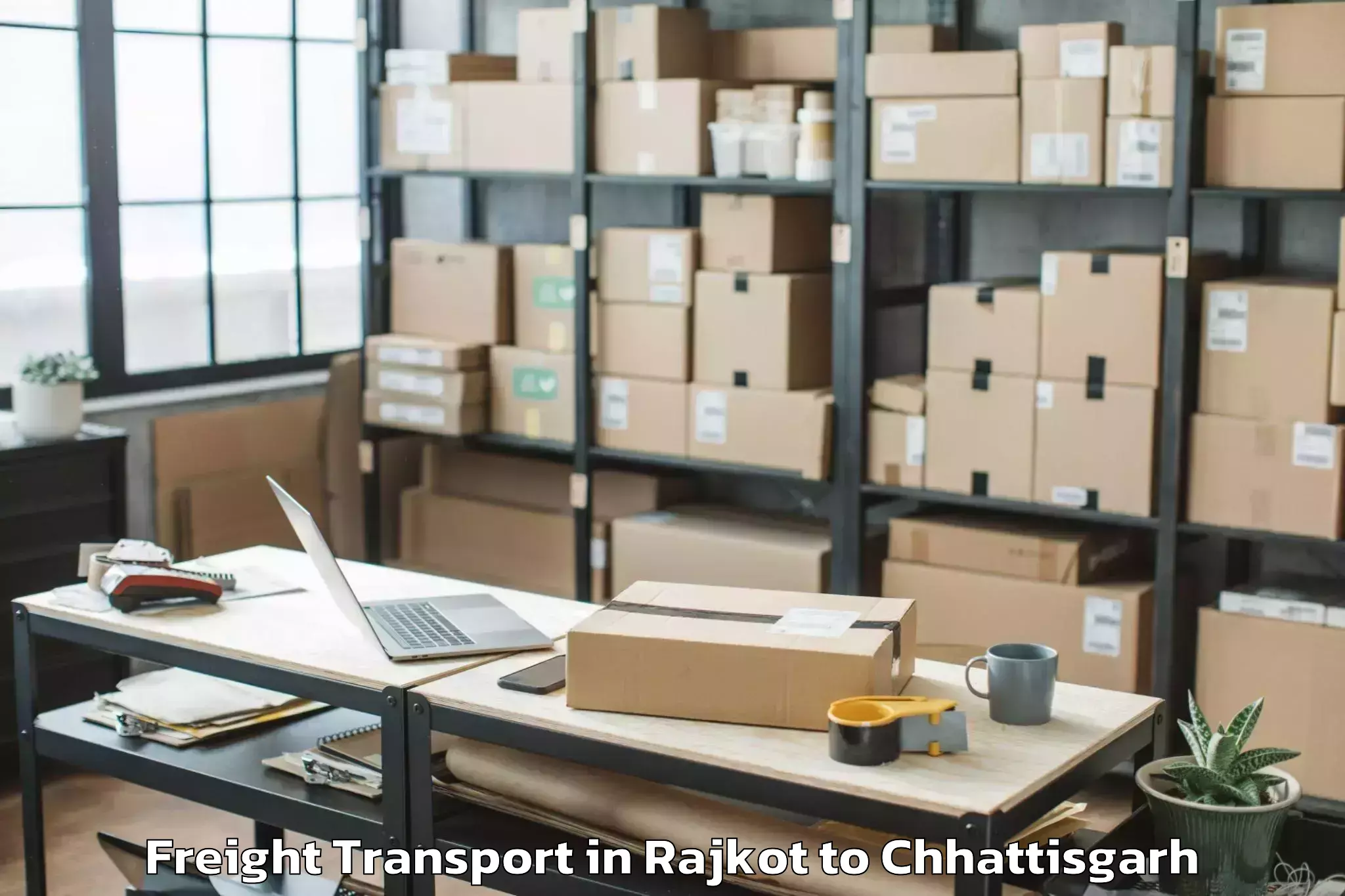 Easy Rajkot to Darbha Freight Transport Booking